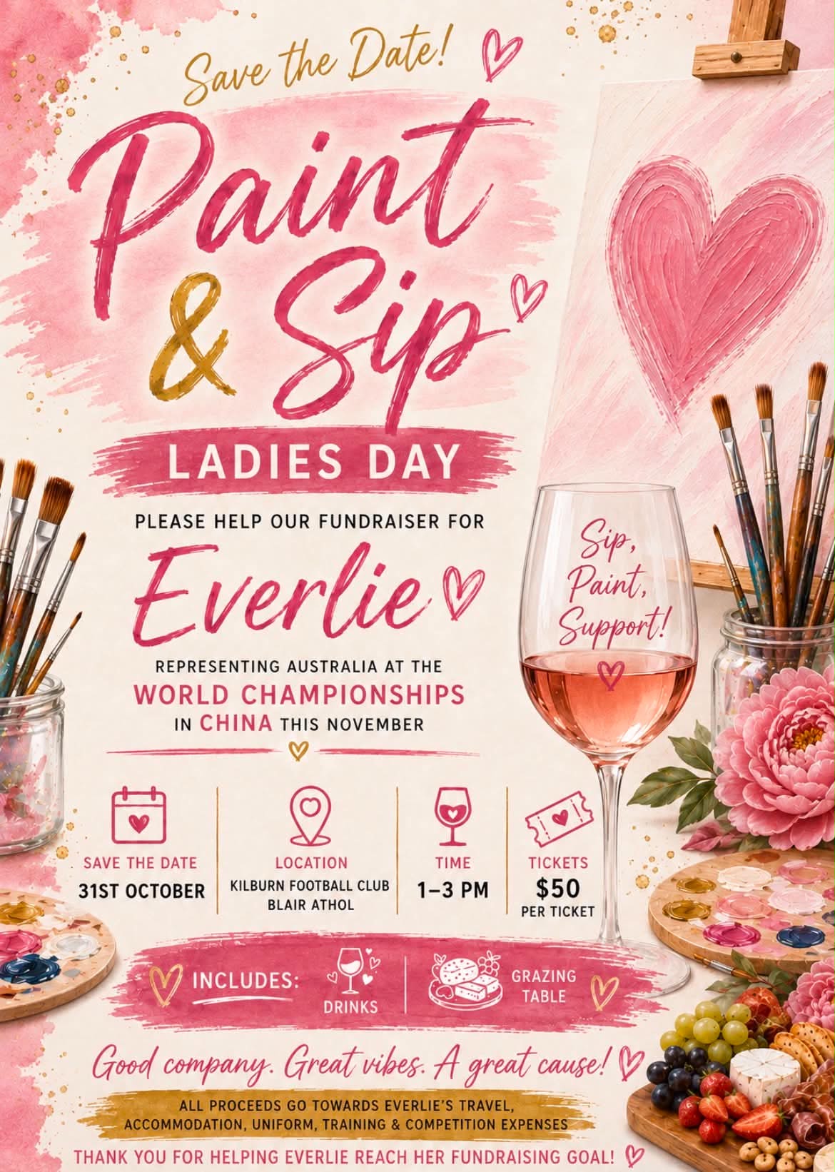 Paint n Sip Fundraiser for Everlie Pressler